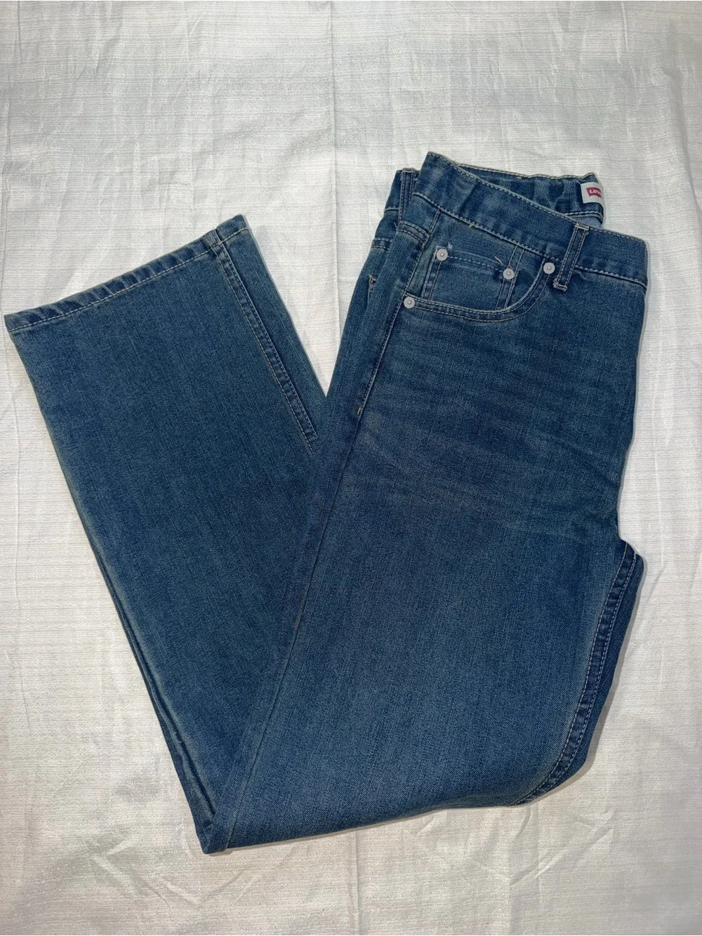 Levi's 505 Regular Fit Boys Jeans Size 20 Regular W30 L32 Blue Denim NWOT